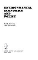 Cover of: Environmental economics and policy