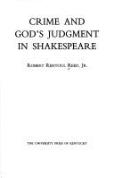 Cover of: Crime and God's judgment in Shakespeare by Reed, Robert Rentoul
