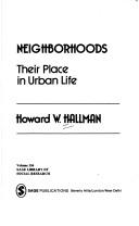 Cover of: Neighborhoods: their place in urban life