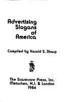 Cover of: Advertising slogans of America by Harold S. Sharp