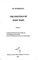 Cover of: The writings of Josef Marx by Marx, Josef