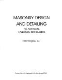 Cover of: Masonry design and detailing by Christine Beall