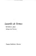 Cover of: Lazarillo de Tormes by Robert L. Fiore