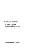 Cover of: William Barnes