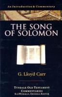 Cover of: The Song of Solomon by G. Lloyd Carr