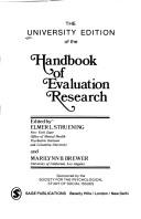 Cover of: The University edition of the Handbook of evaluation research