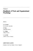 Cover of: Handbook of work and organizational psychology