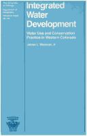 Cover of: Integrated water development: water use and conservation practice in western Colorado