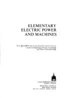 Cover of: Elementary electric power and machines by P. G. McLaren