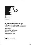 Cover of: Community surveys of psychiatric disorders