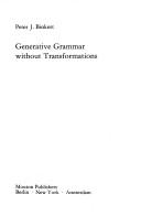 Cover of: Generative grammar without transformations