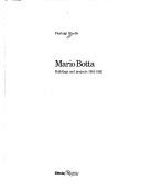 Cover of: Mario Botta: buildings and projects, 1961-1982
