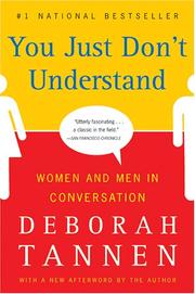 Cover of: You Just Don't Understand by Deborah Tannen