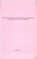 Cover of: Literary history in the wake of Roland Barthes: re-defining the myths of reading