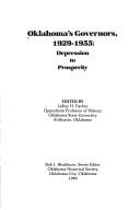 Cover of: Oklahoma's governors, 1929-1955: depression to prosperity