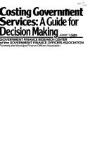 Cover of: Costing government services: a guide for decision making