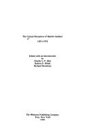 Cover of: The Critical reception of Hamlin Garland, 1891-1978 by edited with an introduction by Charles L.P. Silet, Robert E. Welch, Richard Boudreau.