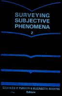 Cover of: Surveying subjective phenomena