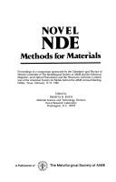 Cover of: Novel NDE methods for materials: proceedings of a symposium