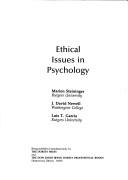 Ethical issues in psychology by Marion Steininger