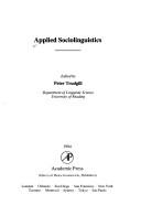 Cover of: Applied sociolinguistics | 