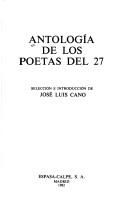 Cover of: Antología de los poetas del 27