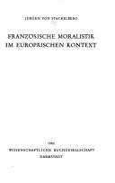 Cover of: Französische Moralistik im europäischen Kontext
