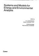 Cover of: Systems and models for energy and environmental analysis