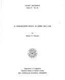 A comparative study in Anêm and Lusi by Thurston, William R.
