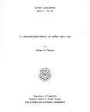 Cover of: A comparative study in Anêm and Lusi