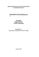 Cover of: Tradition und Entwicklung by herausgegeben von Werner M. Bauer, Achim Masser und Guntram A. Plangg.