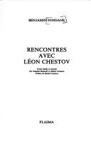 Cover of: Rencontres avec Léon Chestov