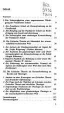 Cover of: Die Frankfurter Schule: Menetekel der Gegenwart und Herausforderung an die christliche Theologie
