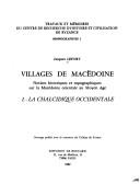 Cover of: Villages de Macédoine by Jacques Lefort, Jacques Lefort