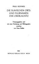 Cover of: Die slavischen Orts- und Flurnamen der Oberlausitz