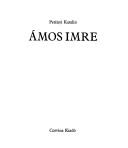 Cover of: Ámos Imre by Petényi, Katalin.