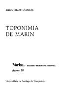 Cover of: Toponimia de Marín