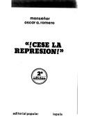 Cover of: Cese la represión! by Oscar A. Romero