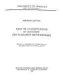 Cover of: Essai de classification et datation des scarabées Menkhéperrê