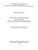 Essai de classification et datation des scarabées Menkhéperrê by Bertrand Jaeger