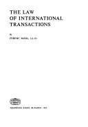 Cover of: The law of international transactions