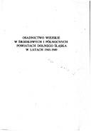 Cover of: Osadnictwo wiejskie w środkowych i północnych powiatach Dolnego Śląska w latach 1945-1949