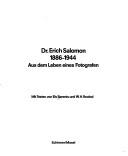 Cover of: Dr. Erich Salomon, 1886-1944 by Els Barents