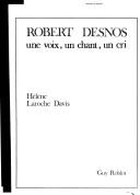 Cover of: Robert Desnos by Hélène Laroche Davis