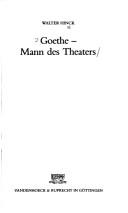 Cover of: Goethe, Mann des Theaters