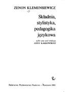 Cover of: Składnia, stylistyka, pedagogika językowa