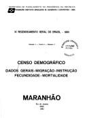 Cover of: Censo demográfico: dados gerais, migração, instrução, fecundidade, mortalidade