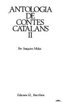 Cover of: Antología de contes catalans