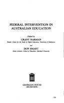 Cover of: Federal intervention in Australian education