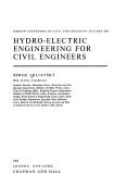 Cover of: Hydro-electric engineering for civil engineers